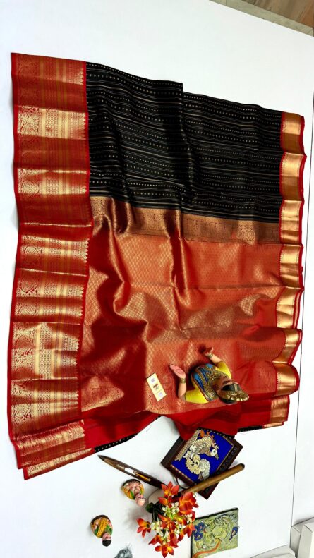 PURE KANCHIPURAM TRADITIONAL SOFT SILK SAREE - Image 9
