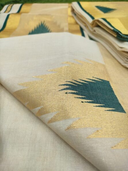 Handloom Temple set mundu - Image 2