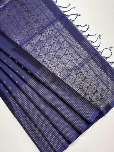 PURE HANDLOOM DOUBLE WARP SOFT SILK SAREE - Image 3