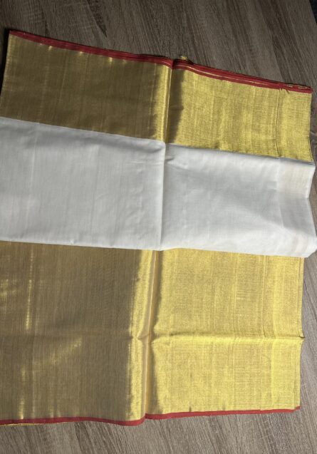 AC176  ,Handloom Set Saree with big kara - Image 4