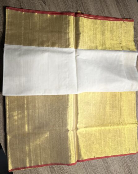 Handloom Set Saree with big kara - Image 3