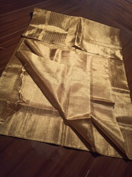 Pure Handloom Tissue Jari Waved Saree - Image 6