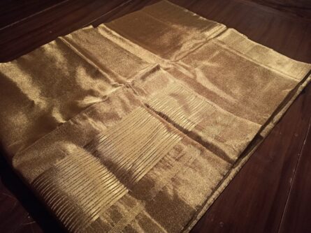 Pure Handloom Tissue Jari Waved Saree - Image 3