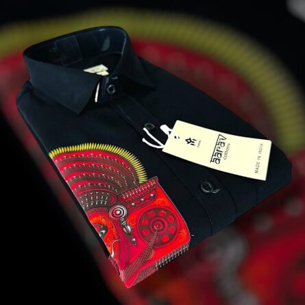 Mens Shirt with Mural Sticker work - Image 5