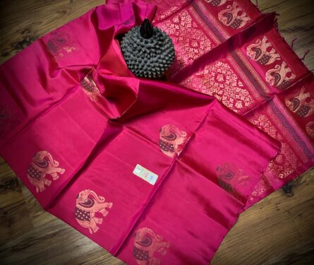 AC134  ,Pure Silk Handloom Saree - Image 3