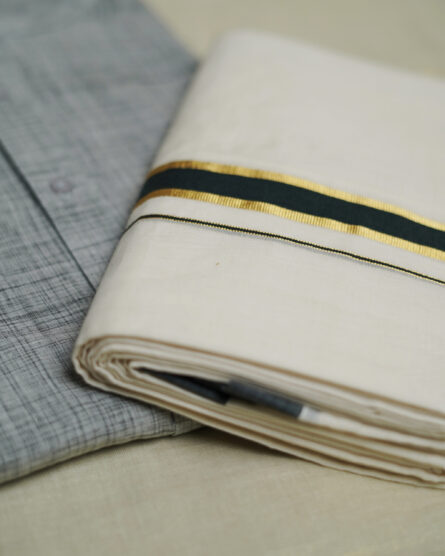 AC149  ,Balaramapuram Unakkupavu Mundu + Cotton Kurthi(XXL) - Image 7