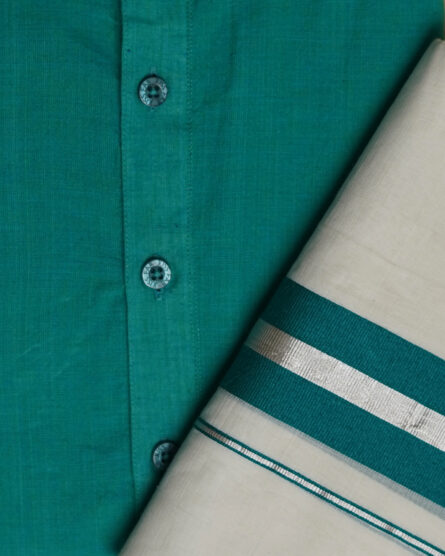Balaramapuram Unakkupavu Mundu + Cotton Kurthi - Image 3
