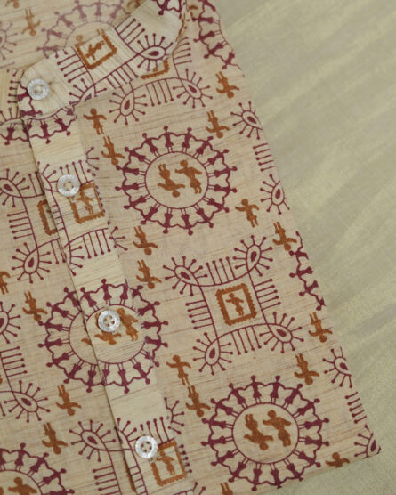 AC143 ,Balaramapuram Unakkupavu Mundu + Cotton Kurthi(XL) - Image 5