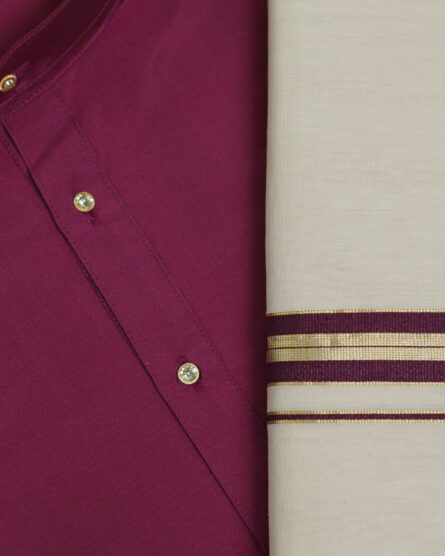 Balaramapuram Unakkupavu Mundu + Cotton Kurthi - Image 3