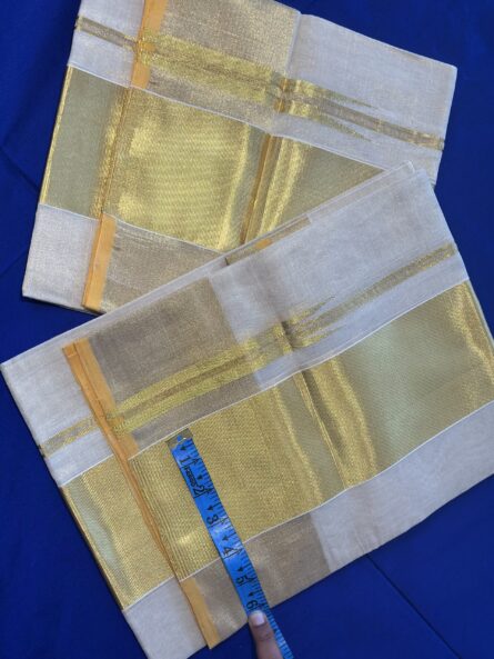 AC132 ,Handloom Set Mundu 4 inch - Image 4