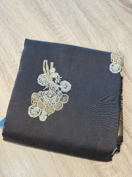 #MS08 Ajrakh Dola Silk Handcrafted Saree in Premium Modal Silk - Image 2