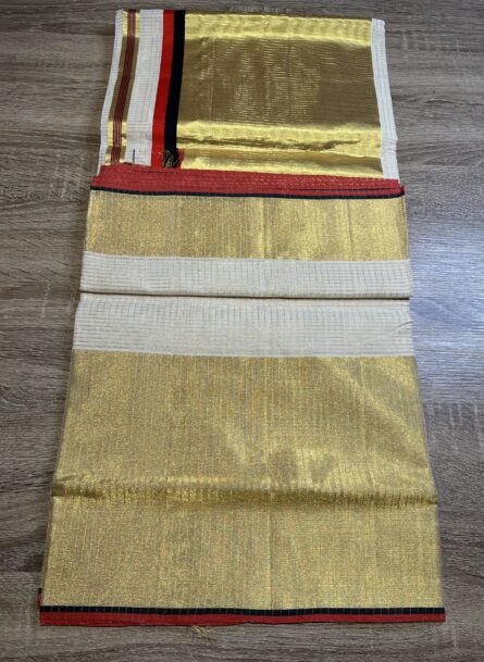 Premium Micro check 3×9 pure handloom cotton saree - Image 5