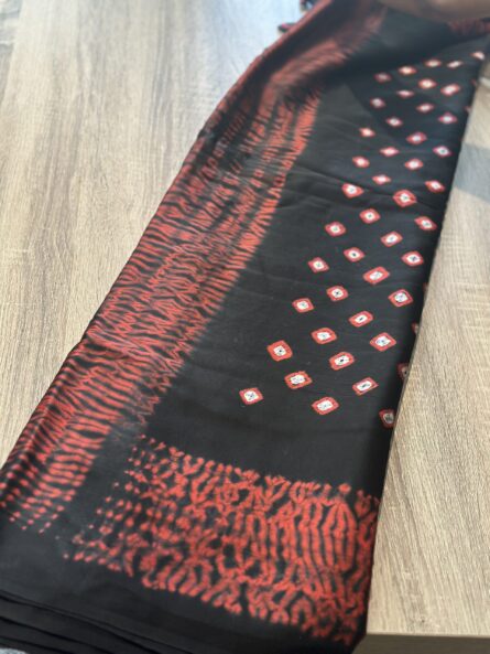 AC245 , Bandhej & Shibori Printed Saree in Premium Modal Silk (With Running Blouse) - Image 9