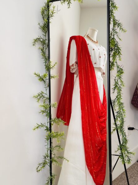 Dhavani with Handwork Blouse - Image 8