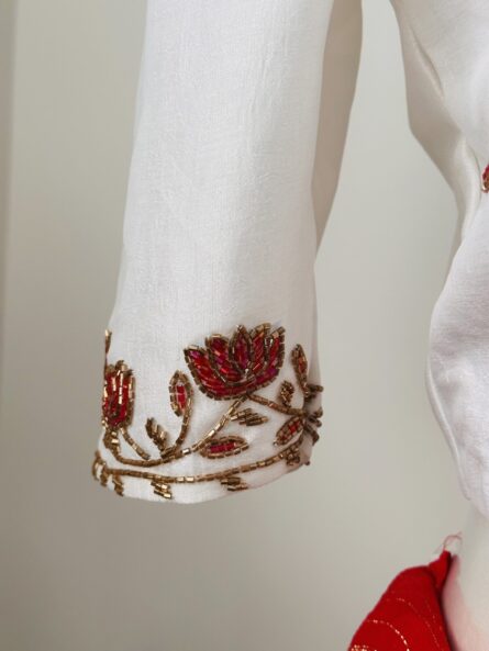 Dhavani with Handwork Blouse - Image 7