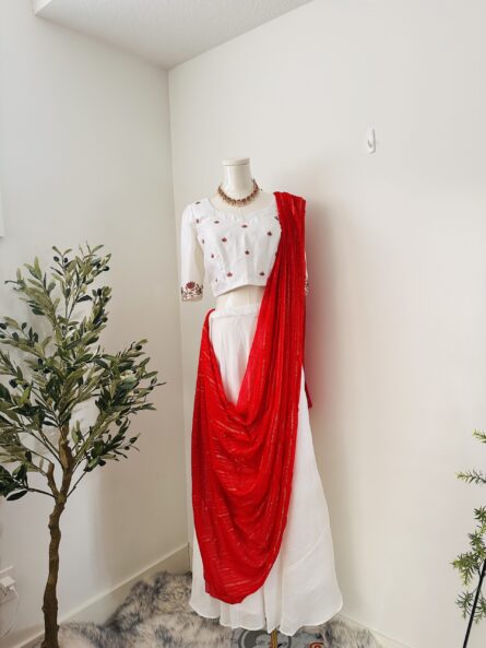 Dhavani with Handwork Blouse - Image 5