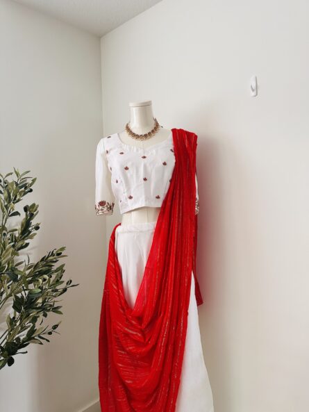 Dhavani with Handwork Blouse - Image 3